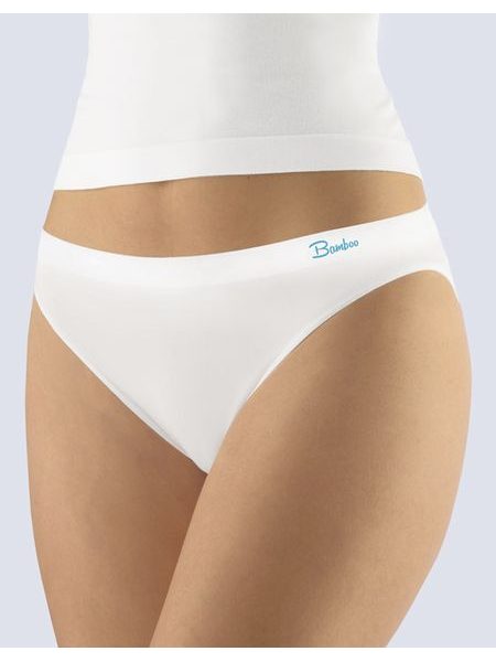 Dámské kalhotky klasické s úzkým bokem, bezešvé Natural Bamboo 00043P - bílá dunaj