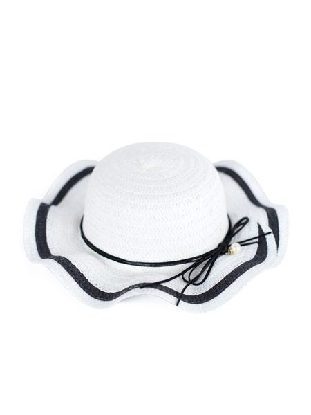 Letní klobouk s modrým pruhem