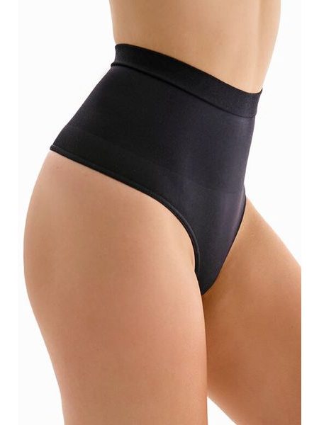 Stahovací tanga String High Waist Modeling černá