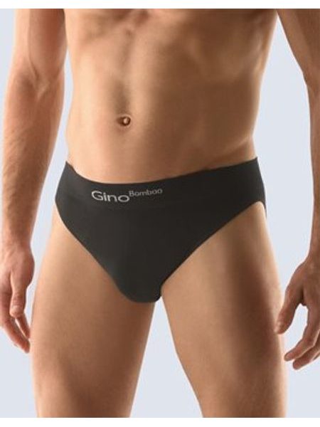 Pánské slipy s úzkým bokem, úzký bok, bezešvé, jednobarevné Bamboo PureLine 50003P - černá