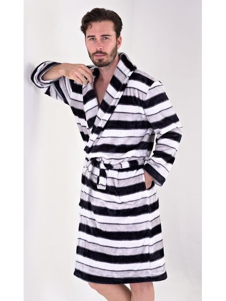 Pánský župan se šálovým límcem William - šedá