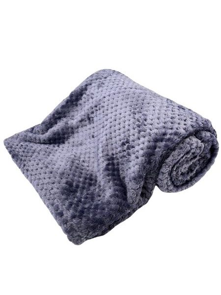 Mikroflanelová deka 150 x 200 cm, 220 GSM, Antracit Jacquard