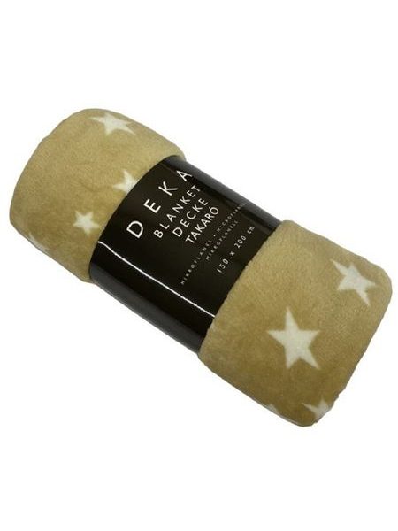 Deka 150 x 200 cm, mikroflanel 220 GSM, hvězdičky