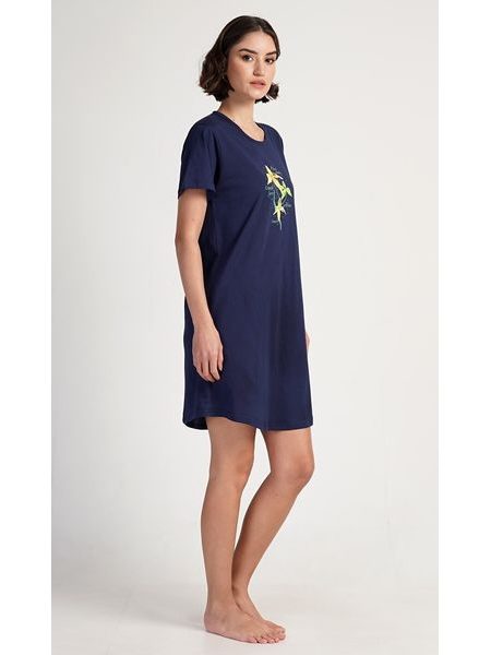 Dámská noční košile s krátkým rukávem Paula - zelená