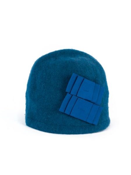 Elegantní dámský zimní klobouk modrý