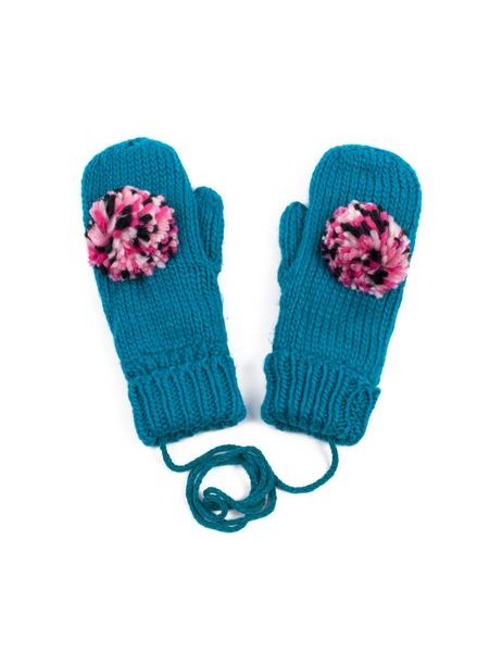 Rukavice s bambulí modré