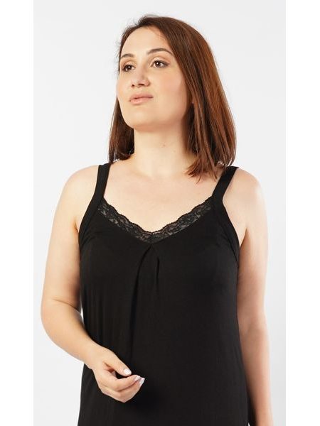 Dámská noční košile na ramínka Andrea - černá