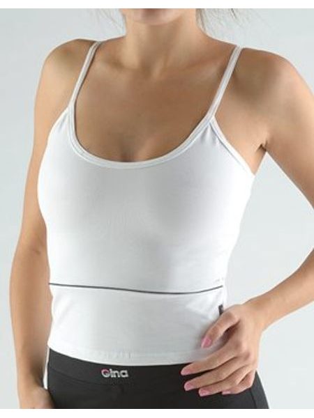 Dámské tílko, širší ramínka, šité 98001P - bílá černá