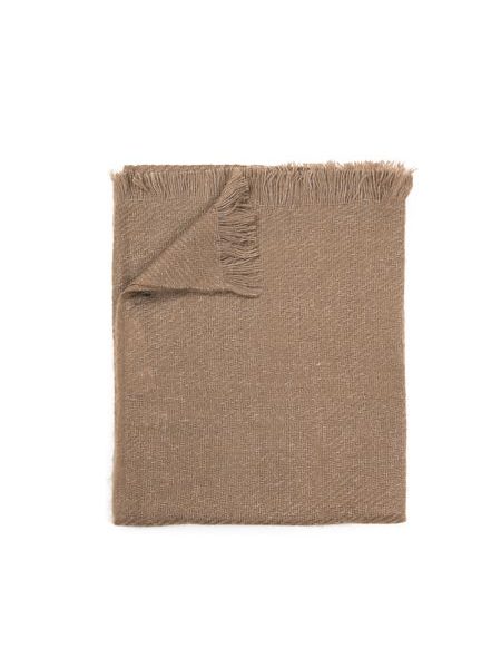 Teplý jednobarevný šál hnědý