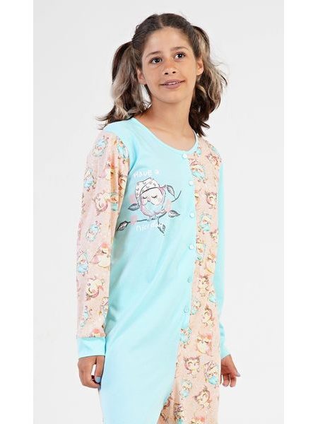 Dětský overal Sovičky - azurová