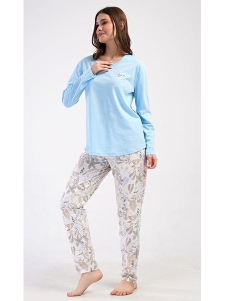 Dámské pyžamo dlouhé Alex - šedá