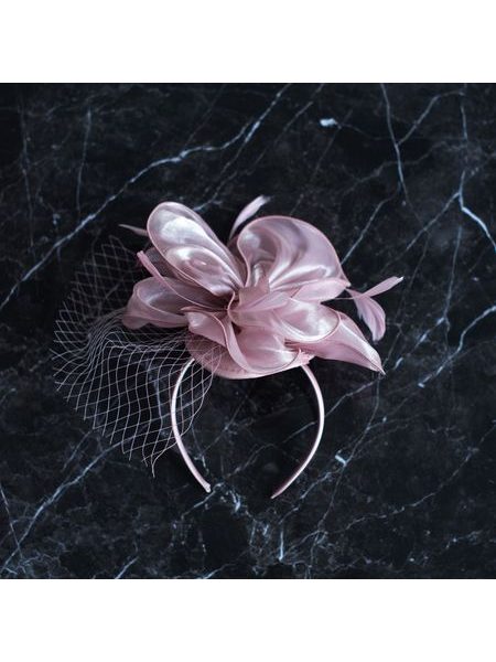 Elegantní fascinátor - růžová