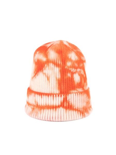 Zimní čepice pro děti oranžovo-bílá