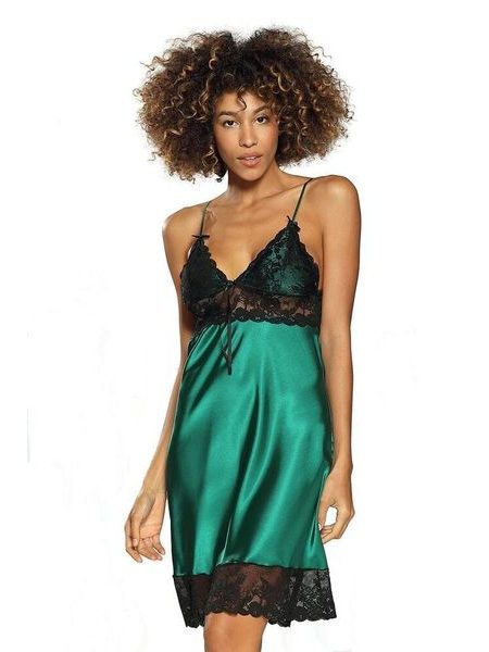 Saténová košilka Deyla zelená