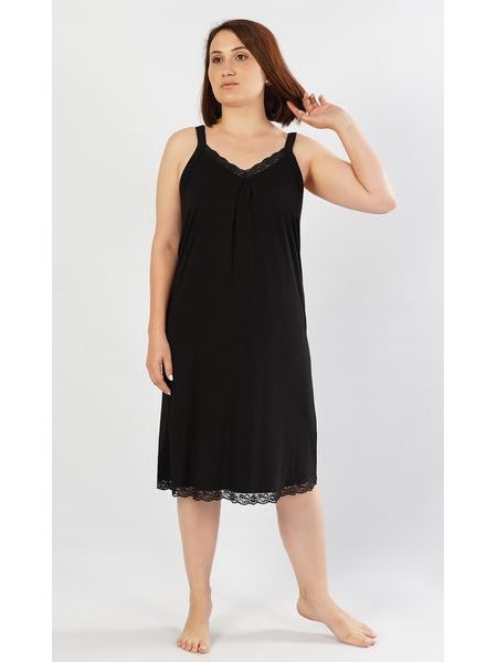 Dámská noční košile na ramínka Andrea - černá