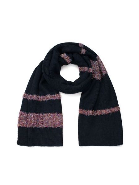 Šál černý s pruhy