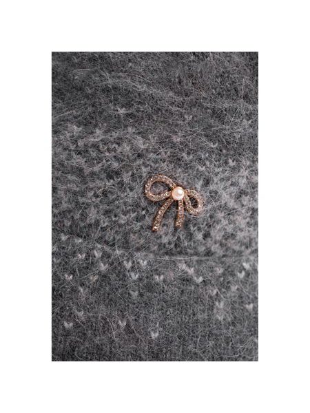 Slušivý baret - šedý