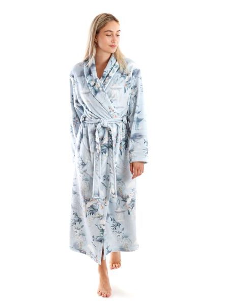 Dámský dlouhý župan s šálovým límcem Miya Japonská zahrada
