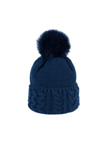 Zimní čepice s bambulí, růžová