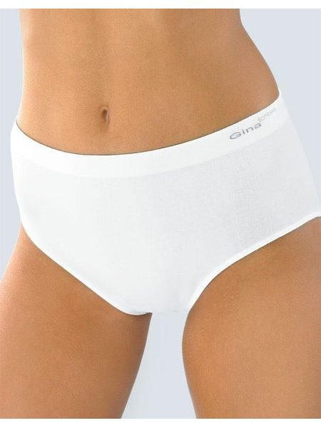 Dámské kalhotky bezešvé, klasické, jednobarevné Bamboo PureLine 01001P - bílá