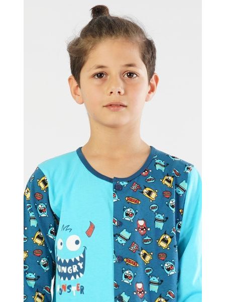 Dětský overal Monster - tyrkysová