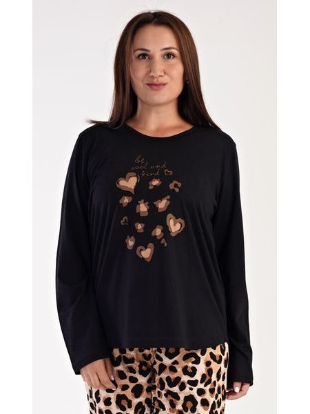 Dámské pyžamo dlouhé Anna - černá