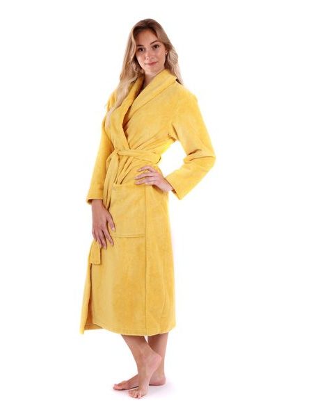 Dámský dlouhý savý župan se šálovým límcem TAMPA kari