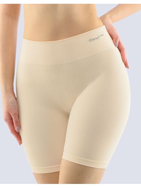 Dámské boxerky vyšší, kratší nohavička, bezešvé, klasické, jednobarevné Bamboo PureLine 03017P - tělová