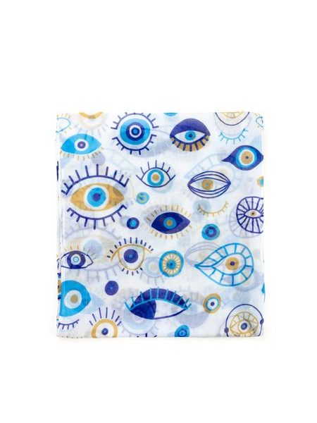 Hezké bílé pareo s motivy