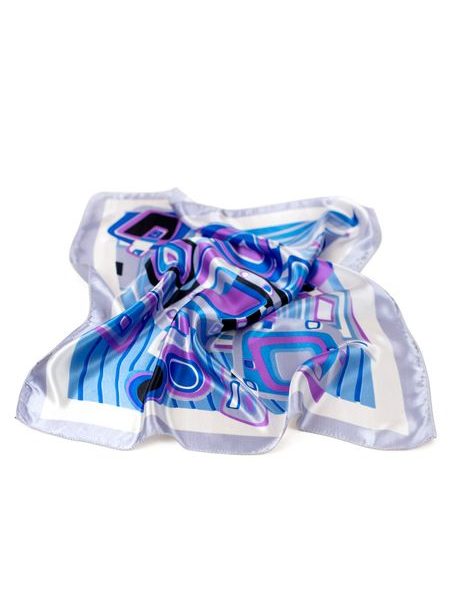 Klasický šátek s elegantními motivy - červenobílý