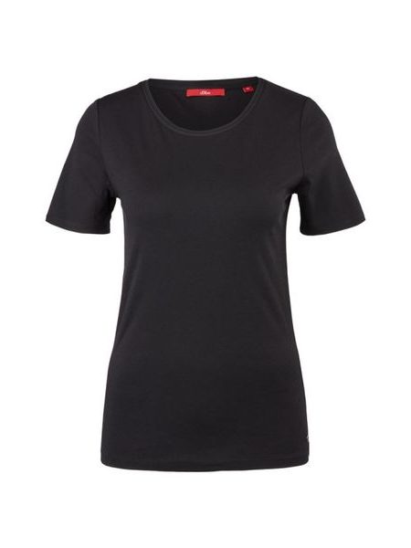 Dámské tričko s krátkým rukávem s.Oliver černé
