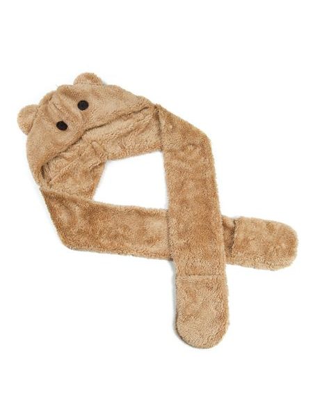 Roztomilá čepice s šálou - béžová