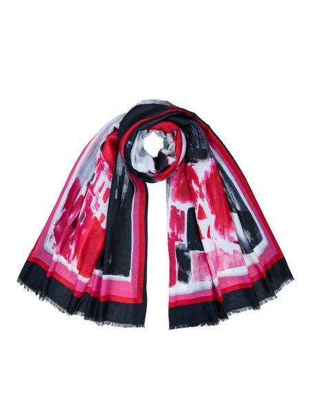 Abstraktní šátek - černá
