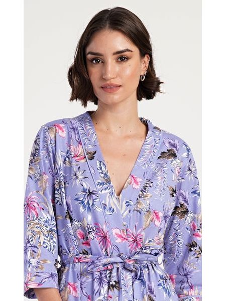 Dámský župan krátký Alžběta - modrošedá