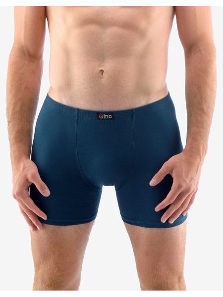 Pánské boxerky s delší nohavičkou, delší nohavička, šité, jednobarevné 74086P - lékořice