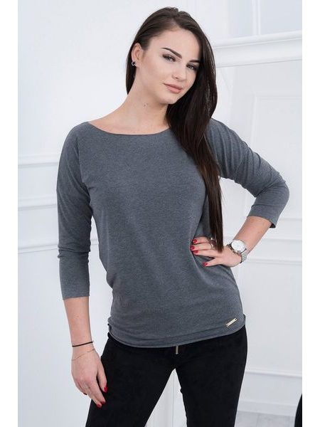 Tričko Casual tmavě šedá melanž