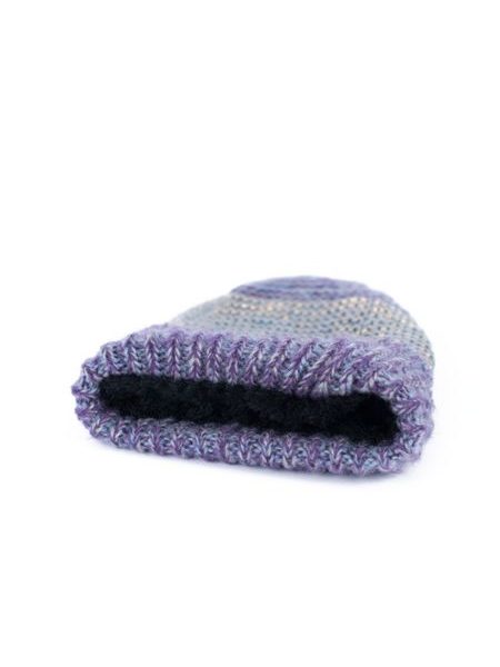 Pletená čepice, fialová