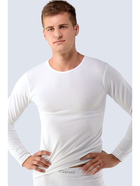 Pánské tričko s dlouhým rukávem Bamboo PureLine 58004P - bílá