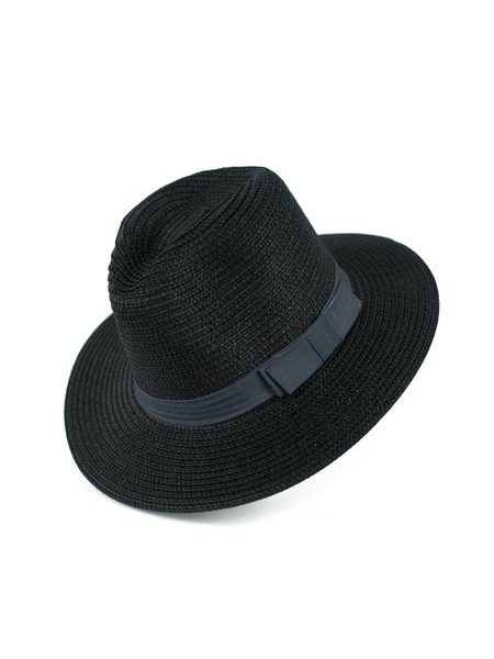 Letní klobouk typu fedora - černý