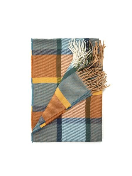 Klasická zimní šála s károvaným motivem