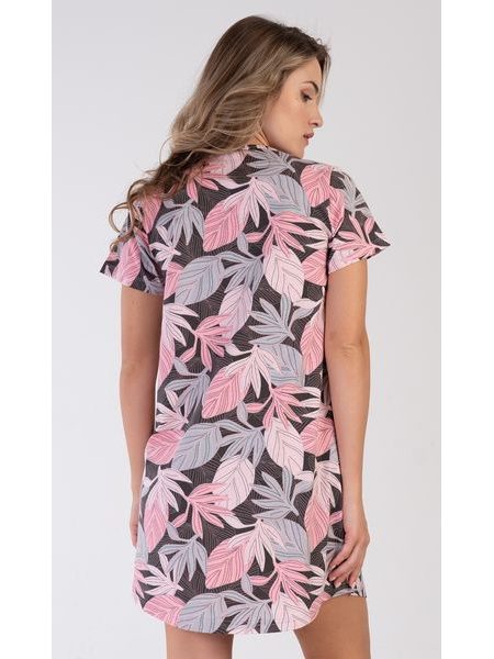 Dámská noční košile s krátkým rukávem Eva - lososová