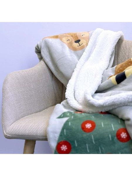 Deka 150 x 200 cm, s beránkem, mikroflanel, 460 GSM