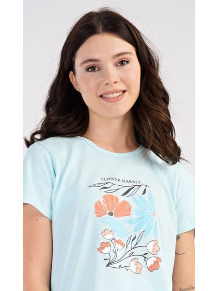 Dámské pyžamo šortky Melissa - mentolová