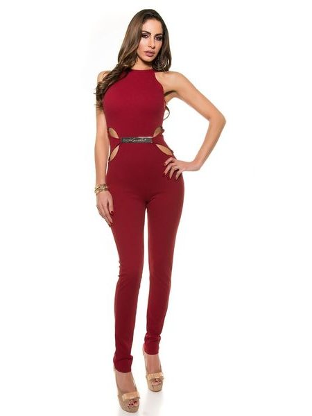 Dámský burgundy overal