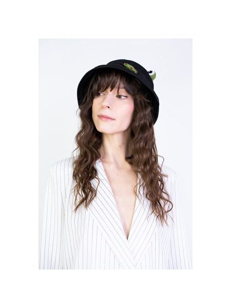 Bavlněný kloubouk na léto černé