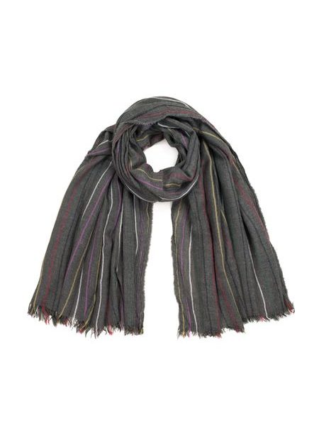 Dámský hnědý šál s proužky