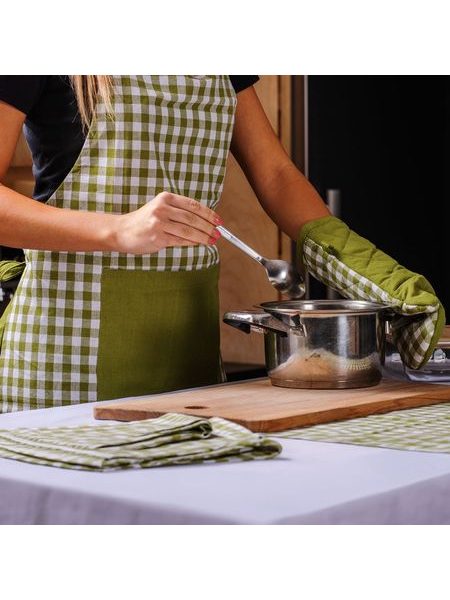 Sada 3 utěrek 50*70 cm, zelené káro