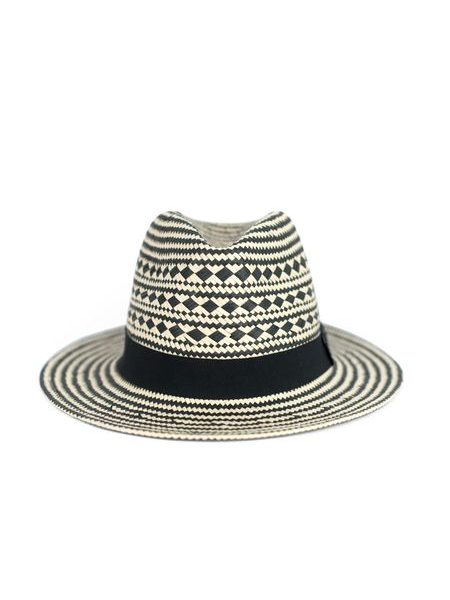 Dámský letní elegantní klobouk - černobílý