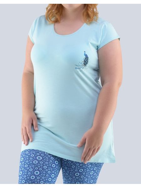 Dámské 3/4 pyžamo 19104P - aqua lékořice