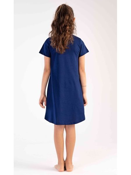 Dětská noční košile s krátkým rukávem Butterfly - tmavě modrá